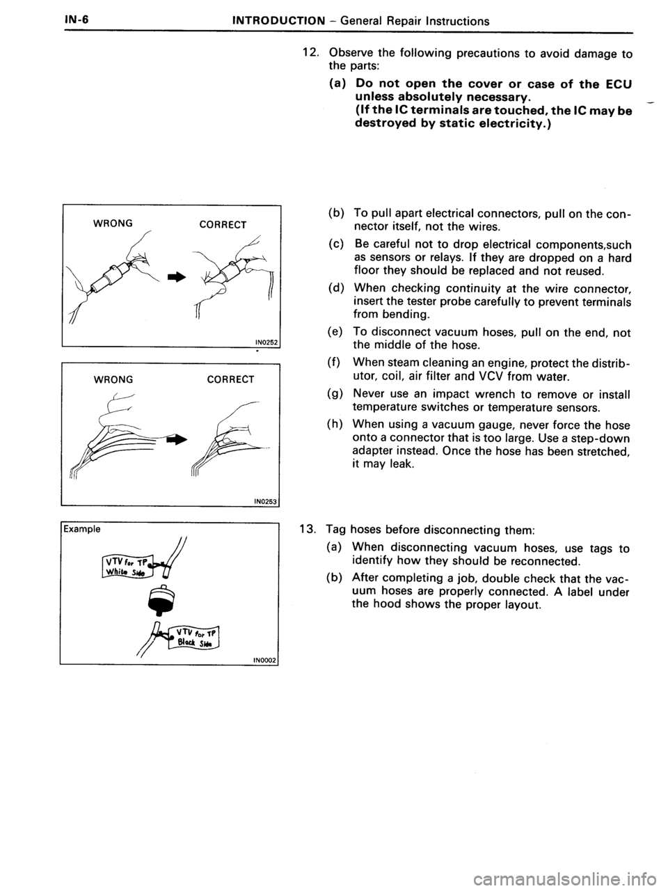 TOYOTA MR-2 1991 Factory Repair Manual TOYOTA MR-2 1991 Factory Repair Manual