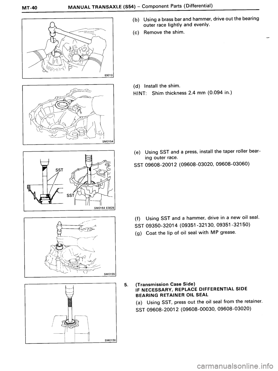 TOYOTA MR-2 1991 Factory Repair Manual TOYOTA MR-2 1991 Factory Repair Manual
