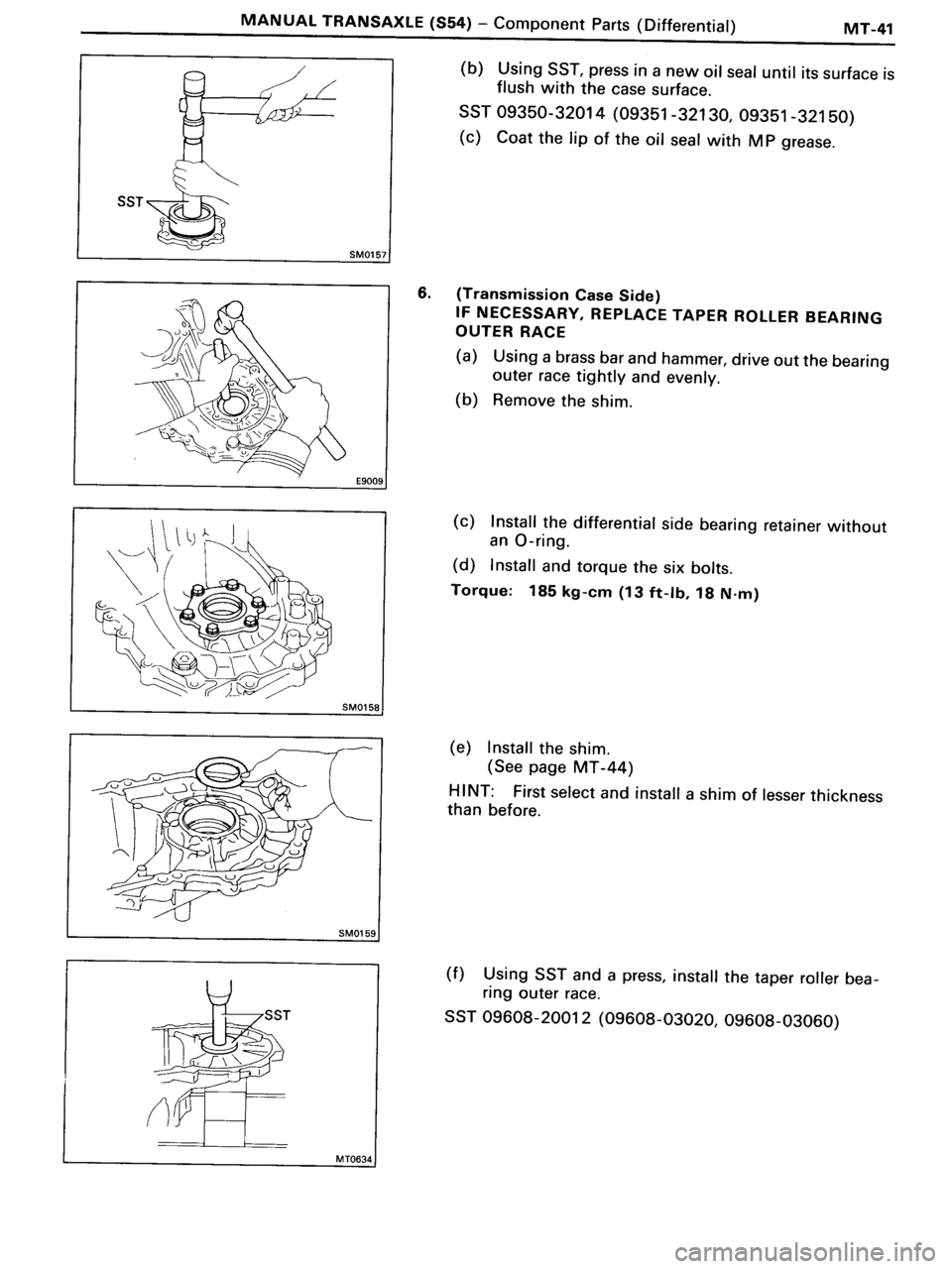 TOYOTA MR-2 1991 Factory Repair Manual TOYOTA MR-2 1991 Factory Repair Manual