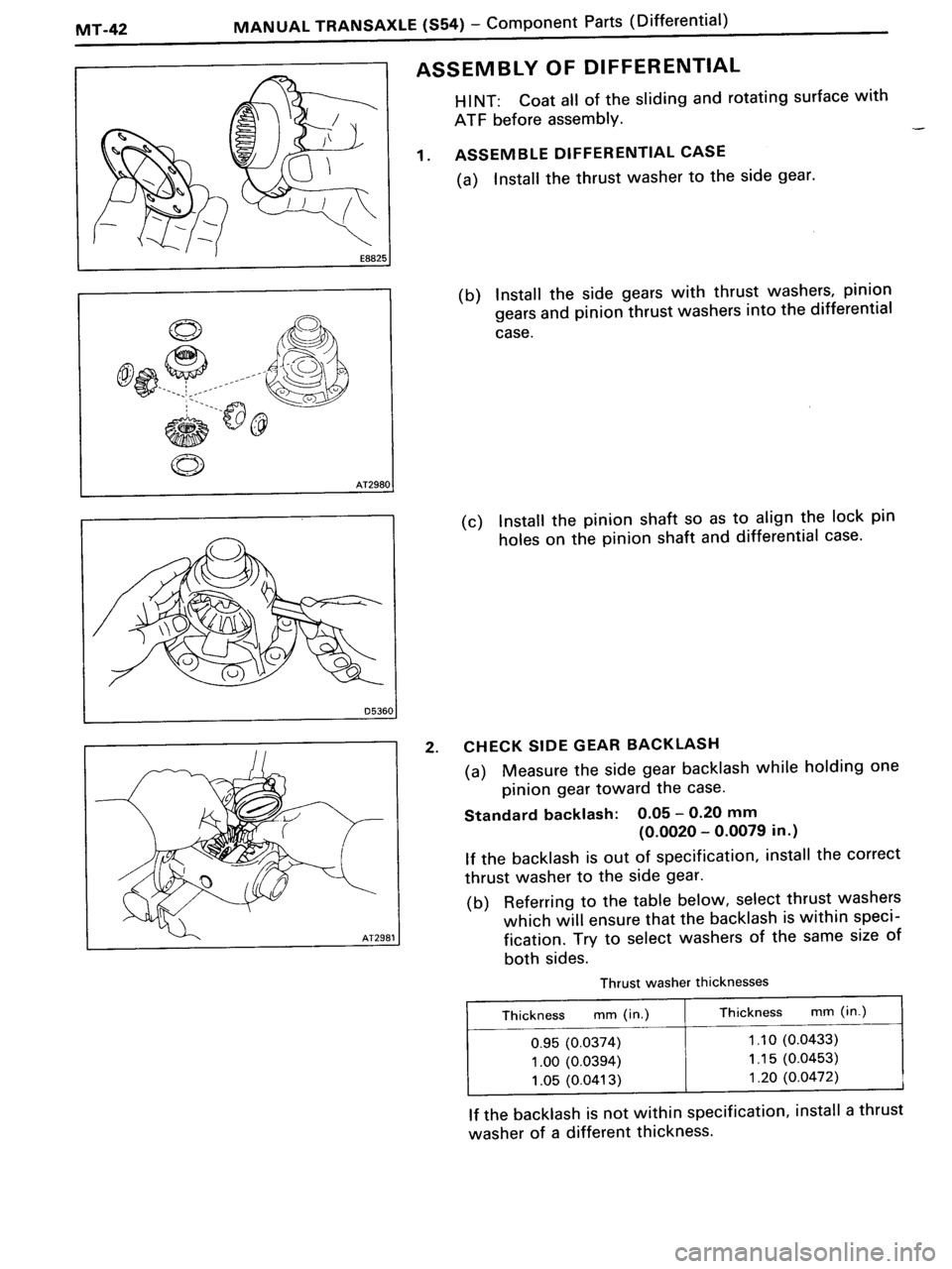 TOYOTA MR-2 1991 Factory Repair Manual TOYOTA MR-2 1991 Factory Repair Manual