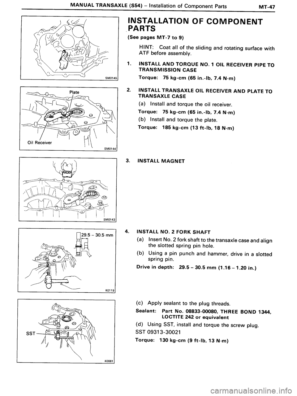 TOYOTA MR-2 1991 Factory Repair Manual TOYOTA MR-2 1991 Factory Repair Manual