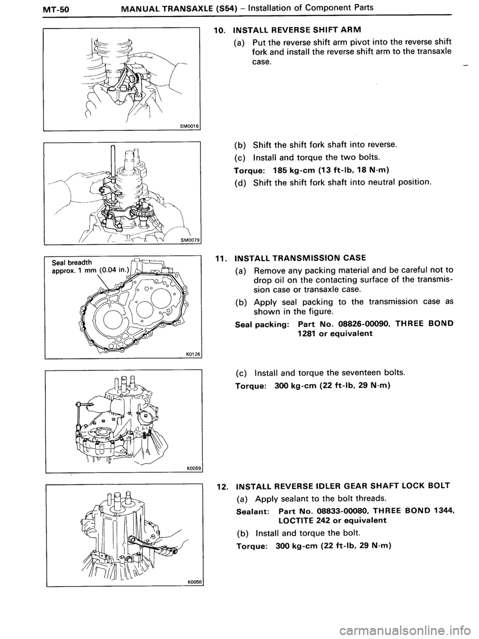 TOYOTA MR-2 1991 Factory Repair Manual TOYOTA MR-2 1991 Factory Repair Manual