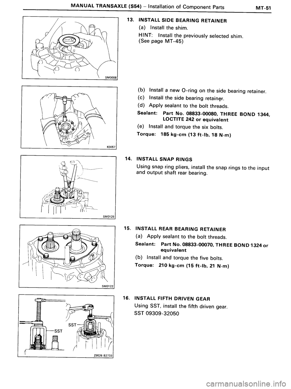 TOYOTA MR-2 1991 Factory Repair Manual TOYOTA MR-2 1991 Factory Repair Manual