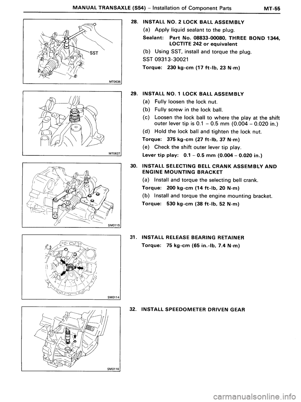 TOYOTA MR-2 1991 Factory Repair Manual TOYOTA MR-2 1991 Factory Repair Manual