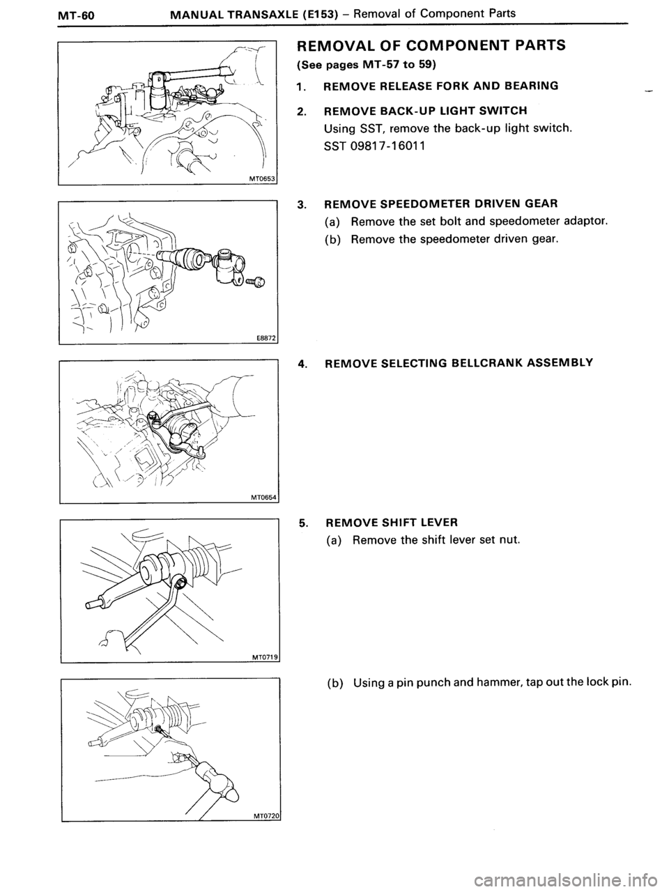 TOYOTA MR-2 1991 Factory Repair Manual TOYOTA MR-2 1991 Factory Repair Manual