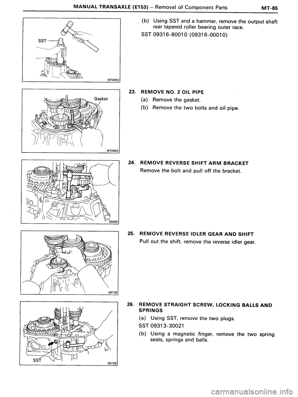 TOYOTA MR-2 1991 Factory Repair Manual TOYOTA MR-2 1991 Factory Repair Manual