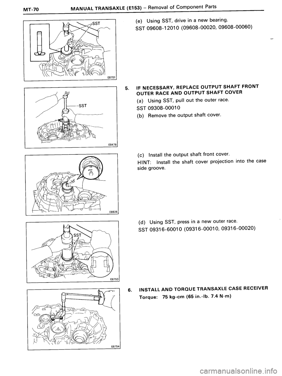 TOYOTA MR-2 1991 Factory Repair Manual TOYOTA MR-2 1991 Factory Repair Manual