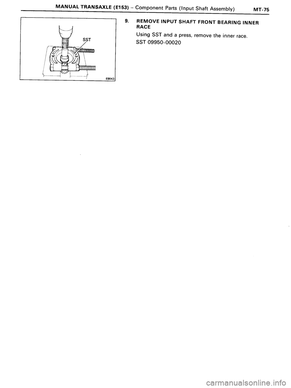 TOYOTA MR-2 1991 Factory Repair Manual TOYOTA MR-2 1991 Factory Repair Manual