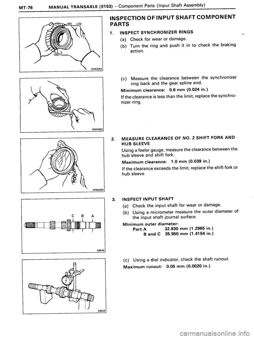 TOYOTA MR-2 1991 Factory Repair Manual TOYOTA MR-2 1991 Factory Repair Manual