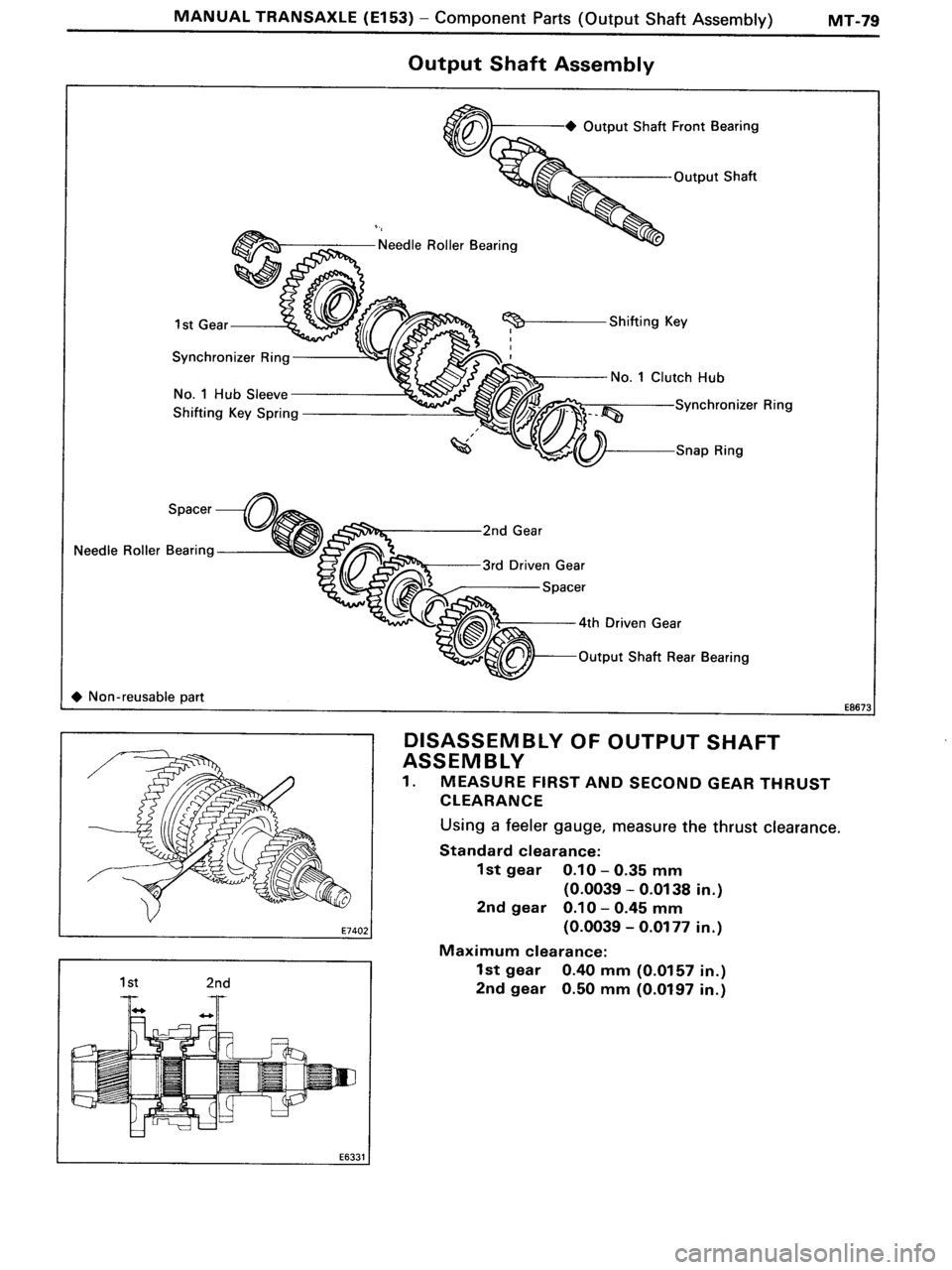 TOYOTA MR-2 1991 Factory Repair Manual TOYOTA MR-2 1991 Factory Repair Manual