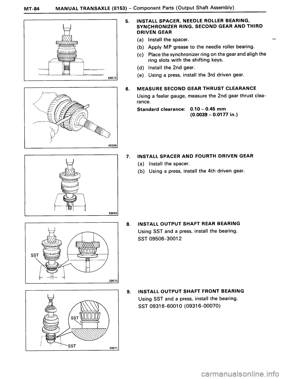 TOYOTA MR-2 1991 Factory Repair Manual TOYOTA MR-2 1991 Factory Repair Manual
