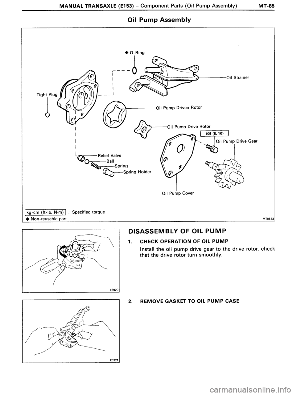 TOYOTA MR-2 1991 Factory Repair Manual TOYOTA MR-2 1991 Factory Repair Manual
