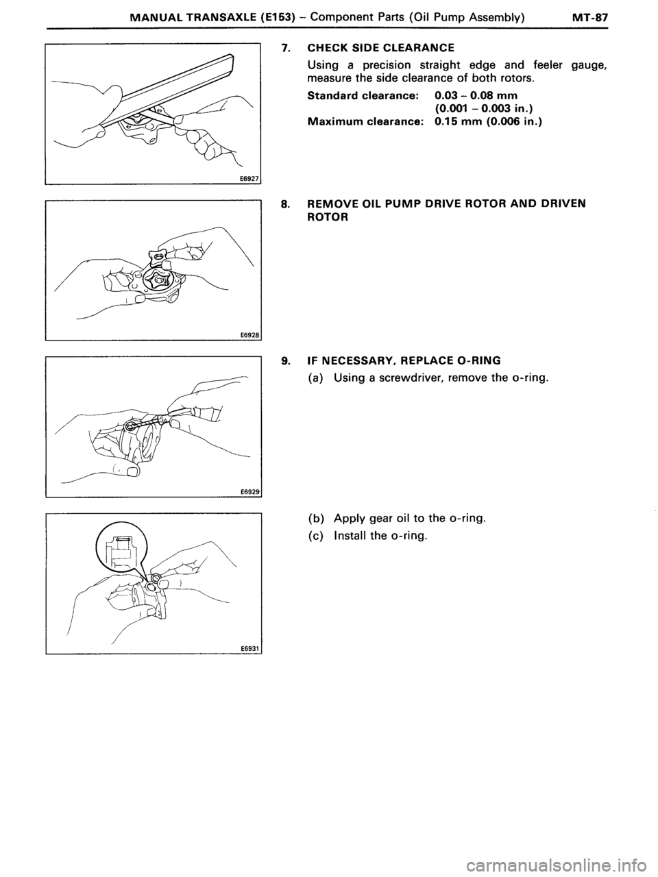 TOYOTA MR-2 1991 Factory Repair Manual TOYOTA MR-2 1991 Factory Repair Manual