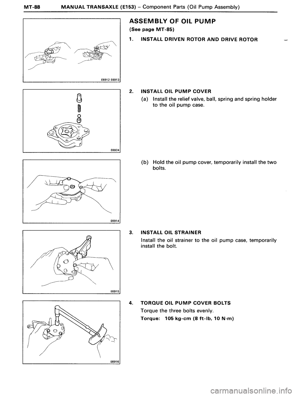 TOYOTA MR-2 1991 Factory Repair Manual TOYOTA MR-2 1991 Factory Repair Manual