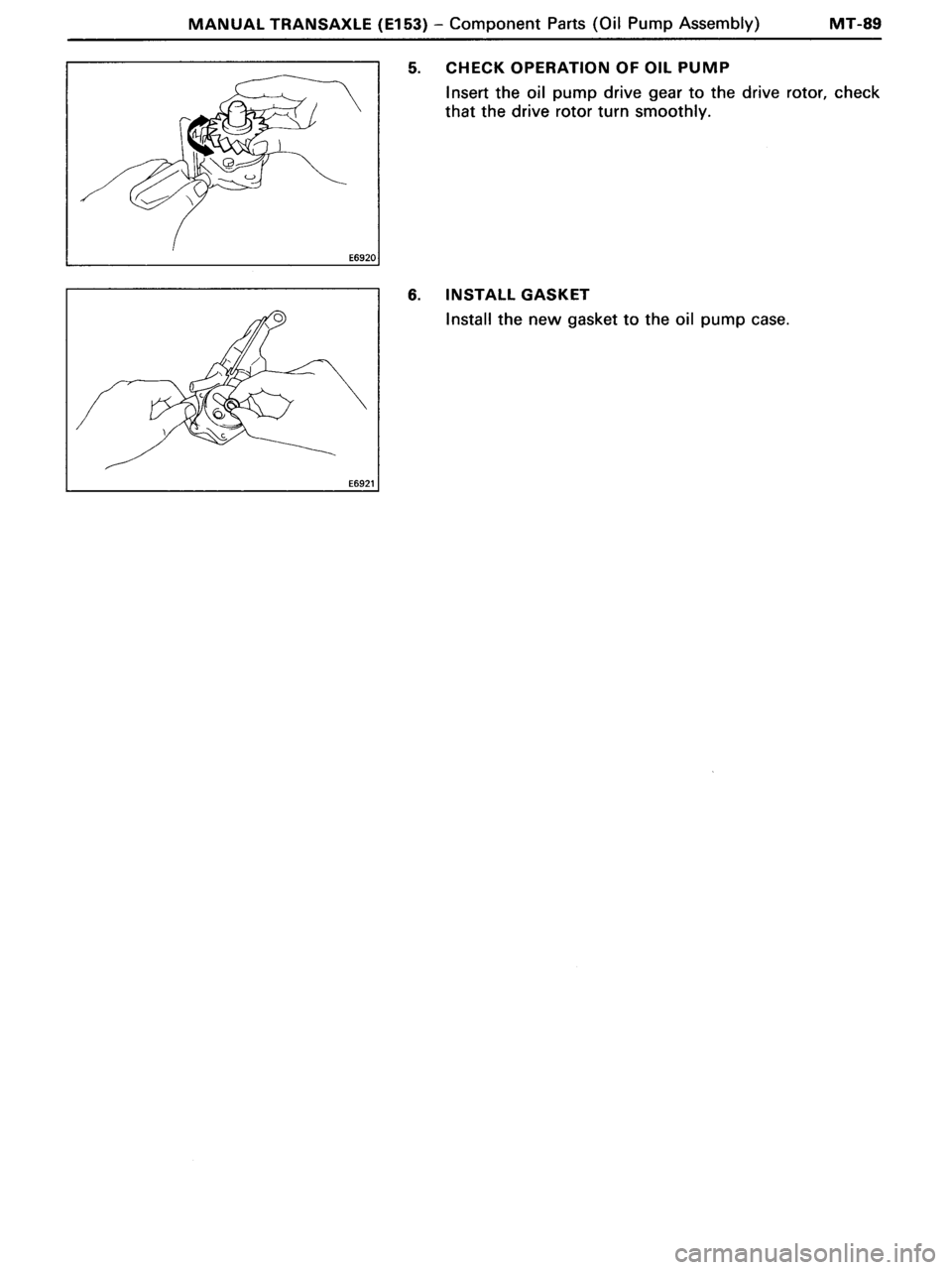 TOYOTA MR-2 1991 Factory Repair Manual TOYOTA MR-2 1991 Factory Repair Manual