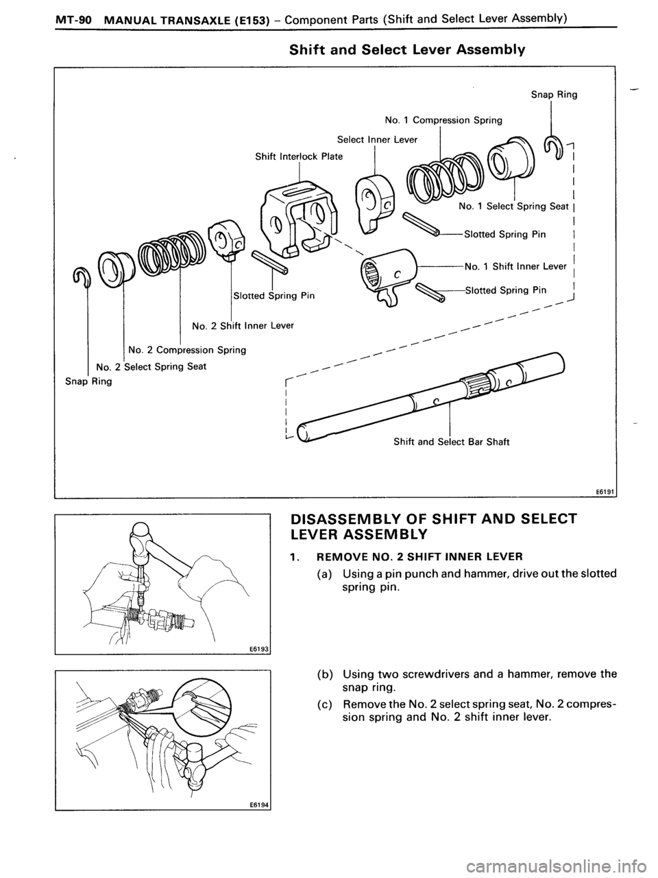 TOYOTA MR-2 1991 Factory Repair Manual TOYOTA MR-2 1991 Factory Repair Manual