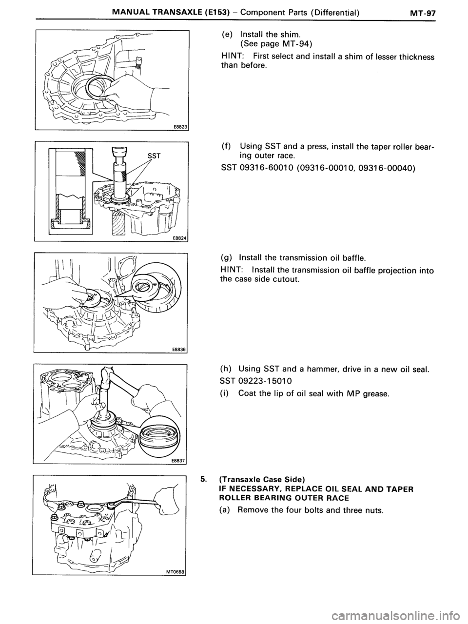 TOYOTA MR-2 1991 Factory Repair Manual TOYOTA MR-2 1991 Factory Repair Manual