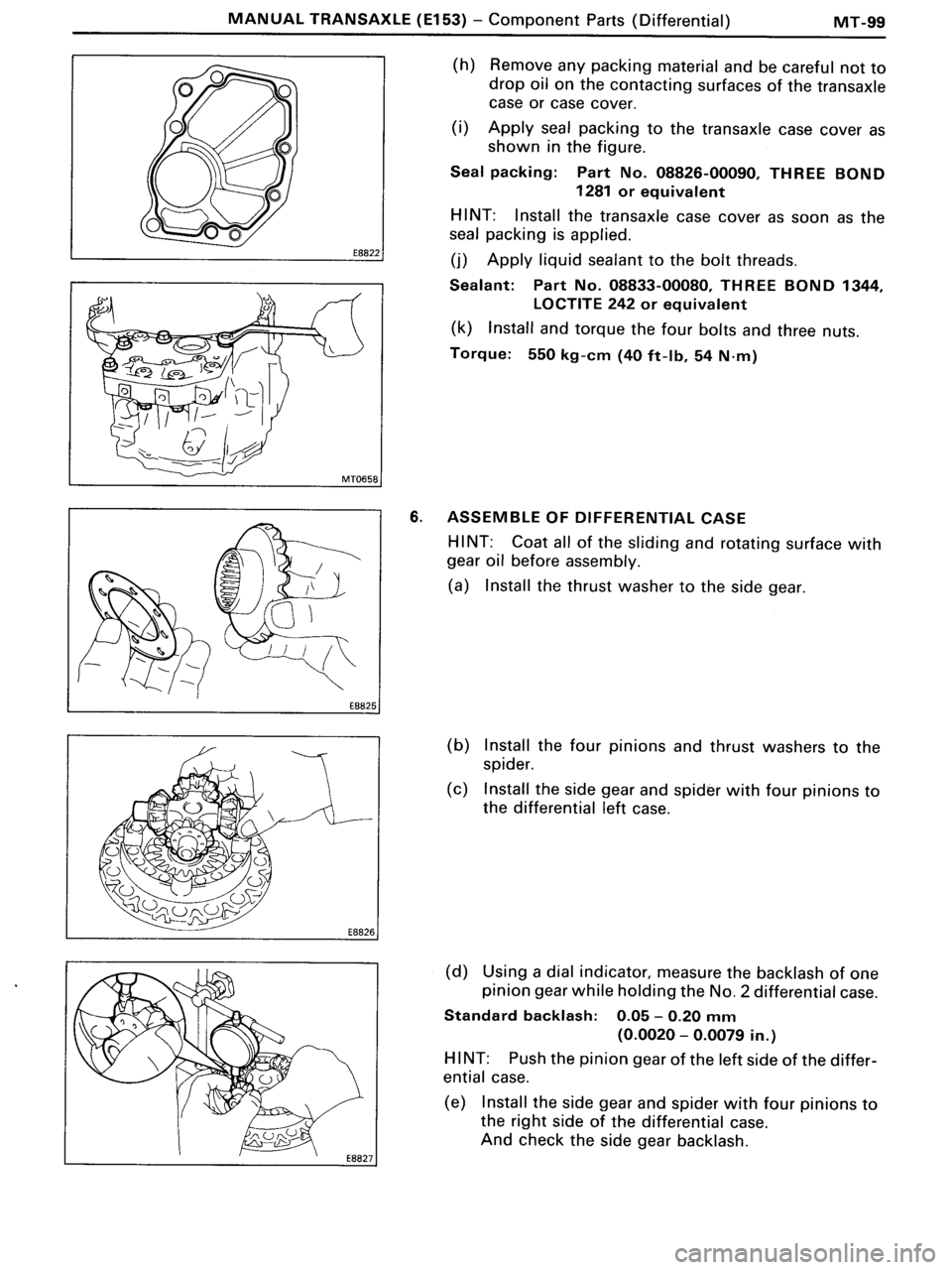 TOYOTA MR-2 1991 Factory Repair Manual TOYOTA MR-2 1991 Factory Repair Manual