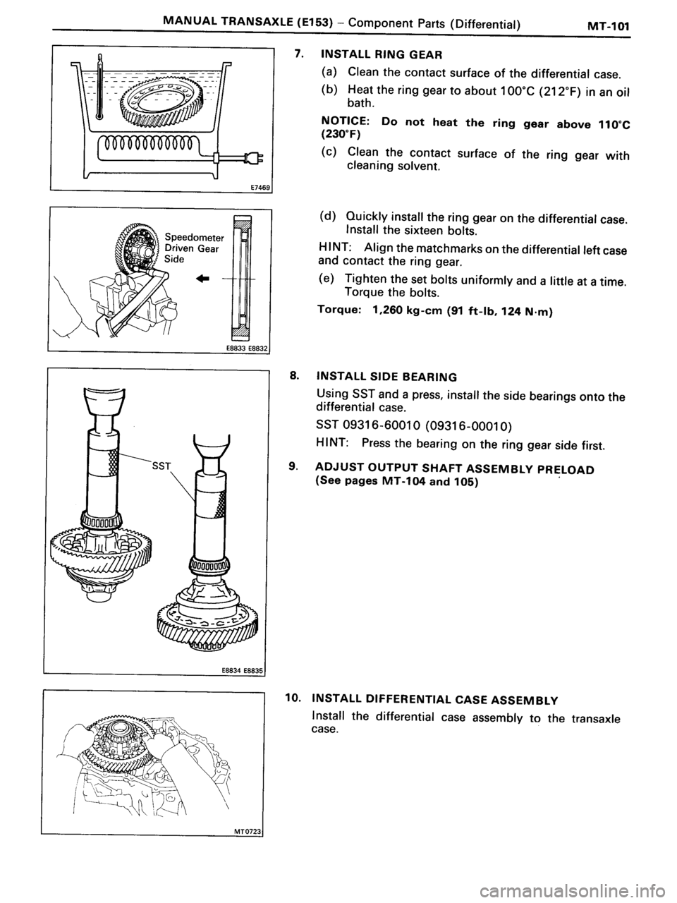 TOYOTA MR-2 1991 Factory Repair Manual TOYOTA MR-2 1991 Factory Repair Manual