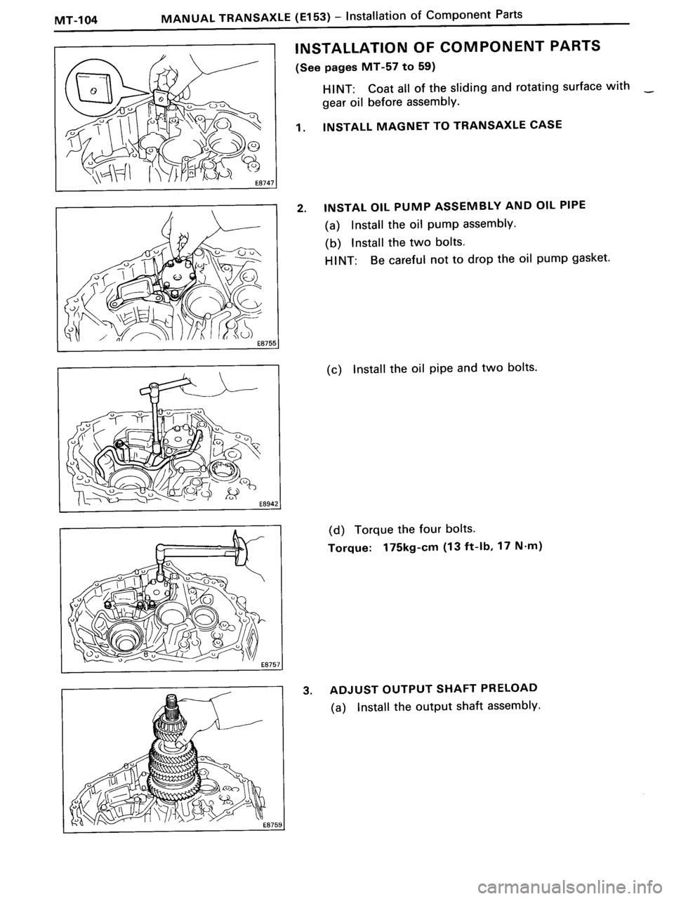 TOYOTA MR-2 1991 Factory Repair Manual TOYOTA MR-2 1991 Factory Repair Manual
