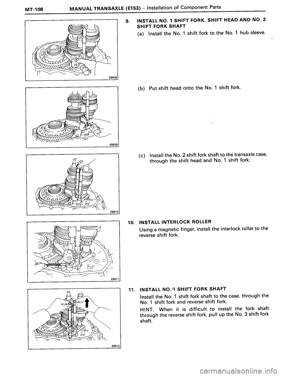 TOYOTA MR-2 1991 Factory Repair Manual TOYOTA MR-2 1991 Factory Repair Manual