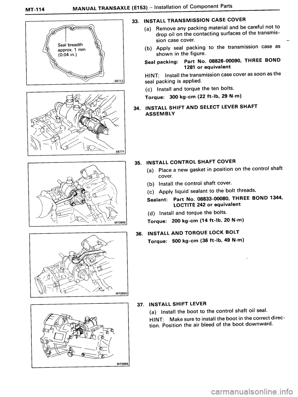 TOYOTA MR-2 1991 Factory Repair Manual TOYOTA MR-2 1991 Factory Repair Manual