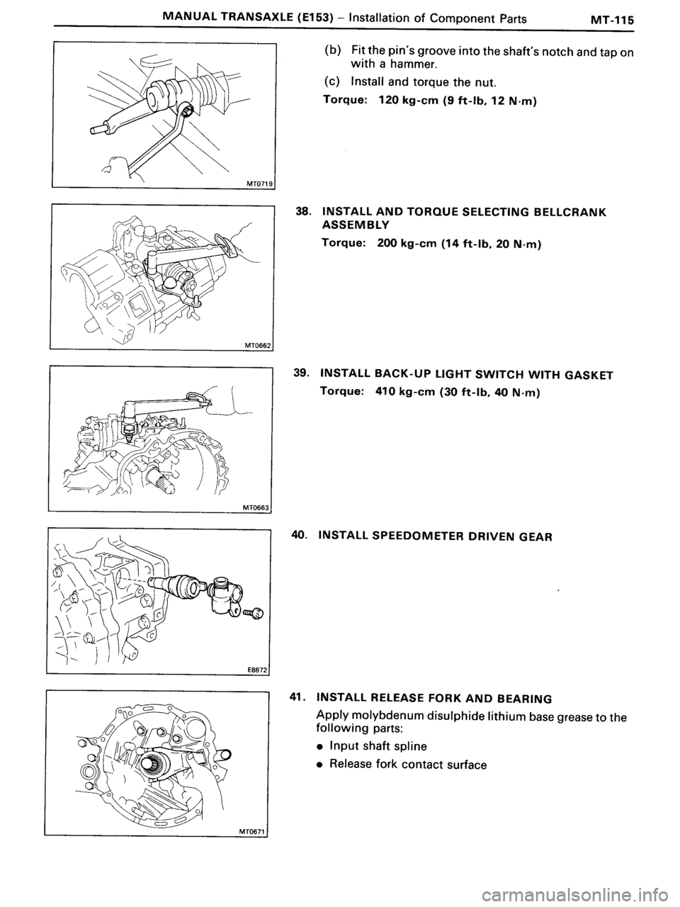TOYOTA MR-2 1991 Factory Repair Manual TOYOTA MR-2 1991 Factory Repair Manual