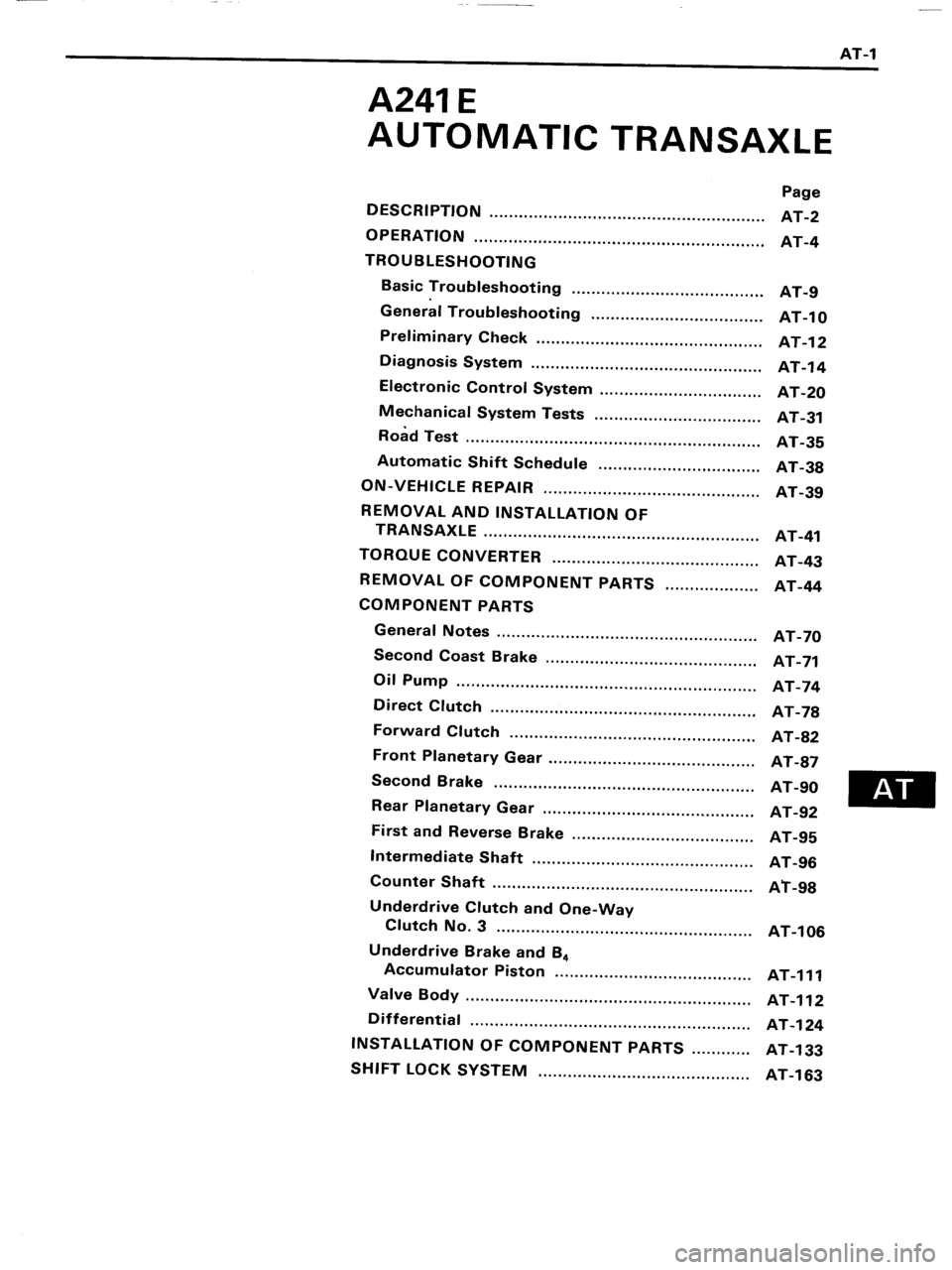 TOYOTA MR-2 1991 Factory Repair Manual TOYOTA MR-2 1991 Factory Repair Manual