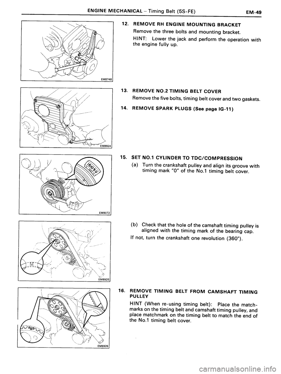 TOYOTA MR-2 1991  Factory Manual PDF 