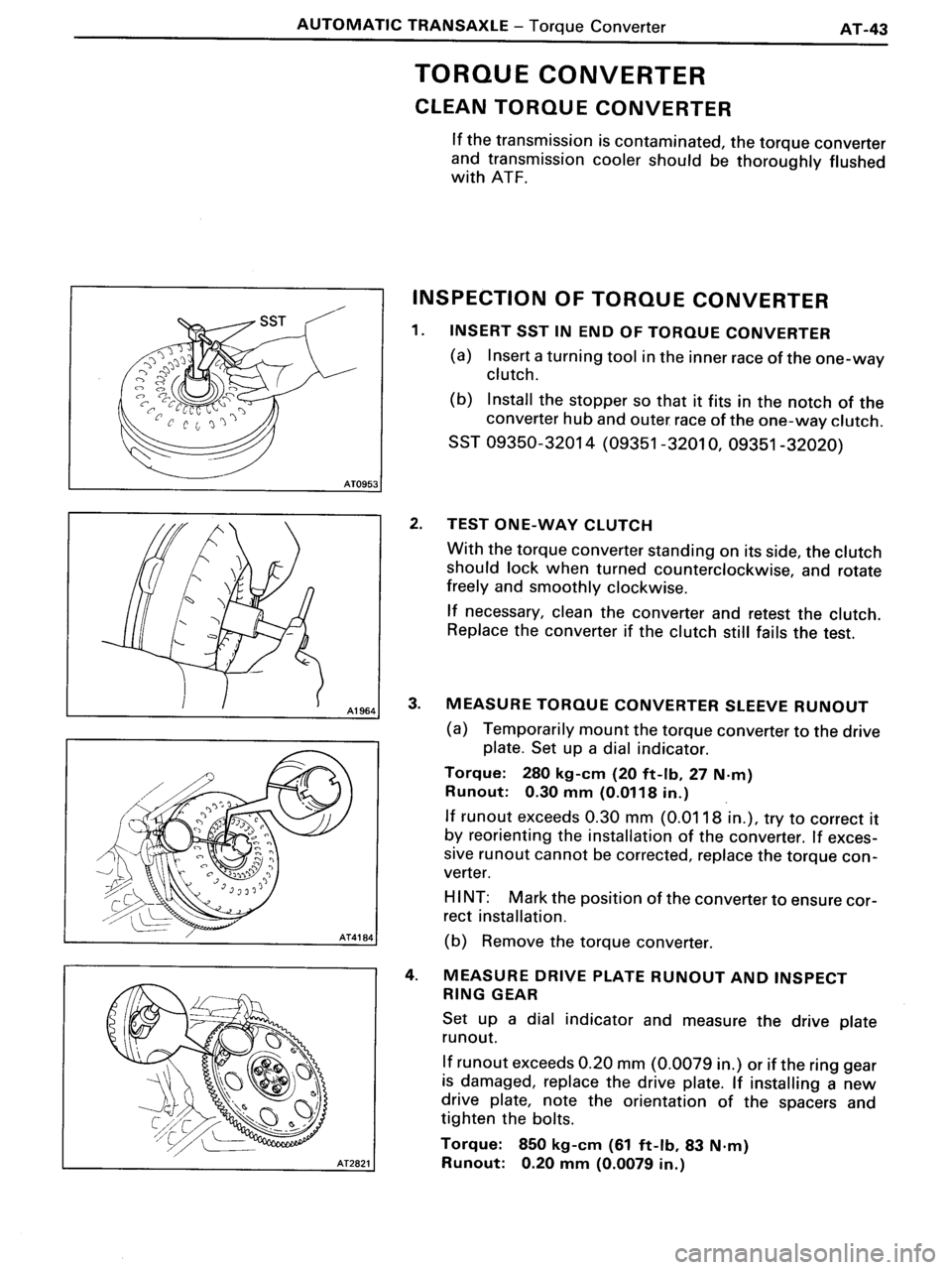 TOYOTA MR-2 1991 Factory Repair Manual TOYOTA MR-2 1991 Factory Repair Manual