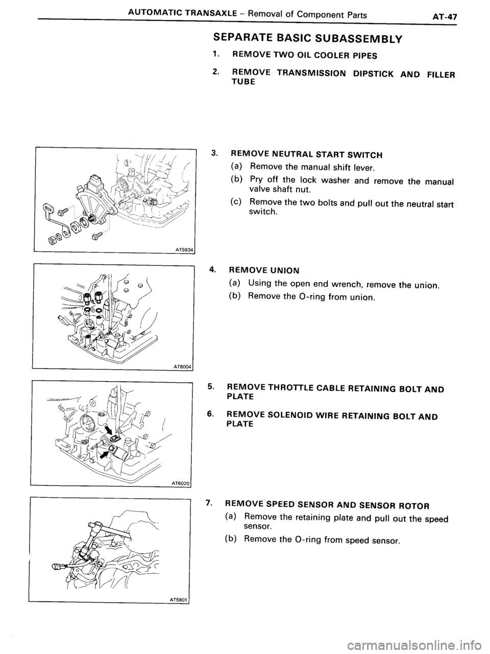 TOYOTA MR-2 1991 Factory Repair Manual TOYOTA MR-2 1991 Factory Repair Manual