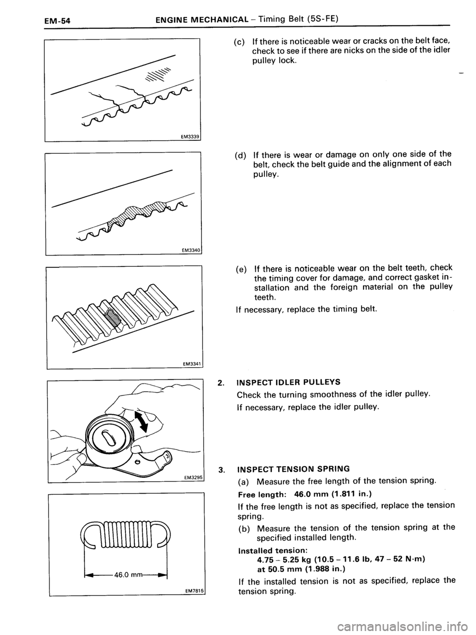 TOYOTA MR-2 1991  Factory Manual Online 