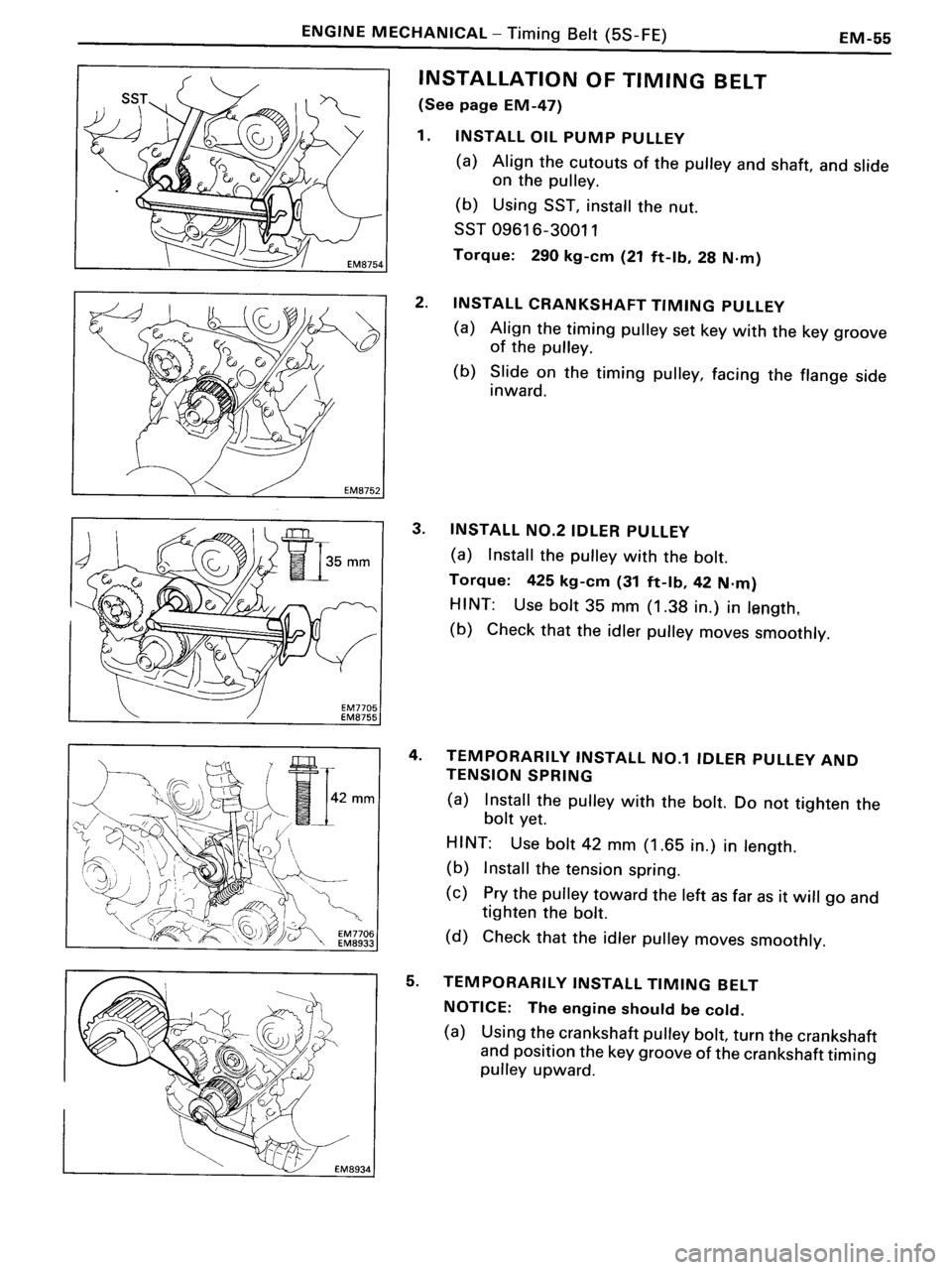 TOYOTA MR-2 1991  Factory Manual Online 