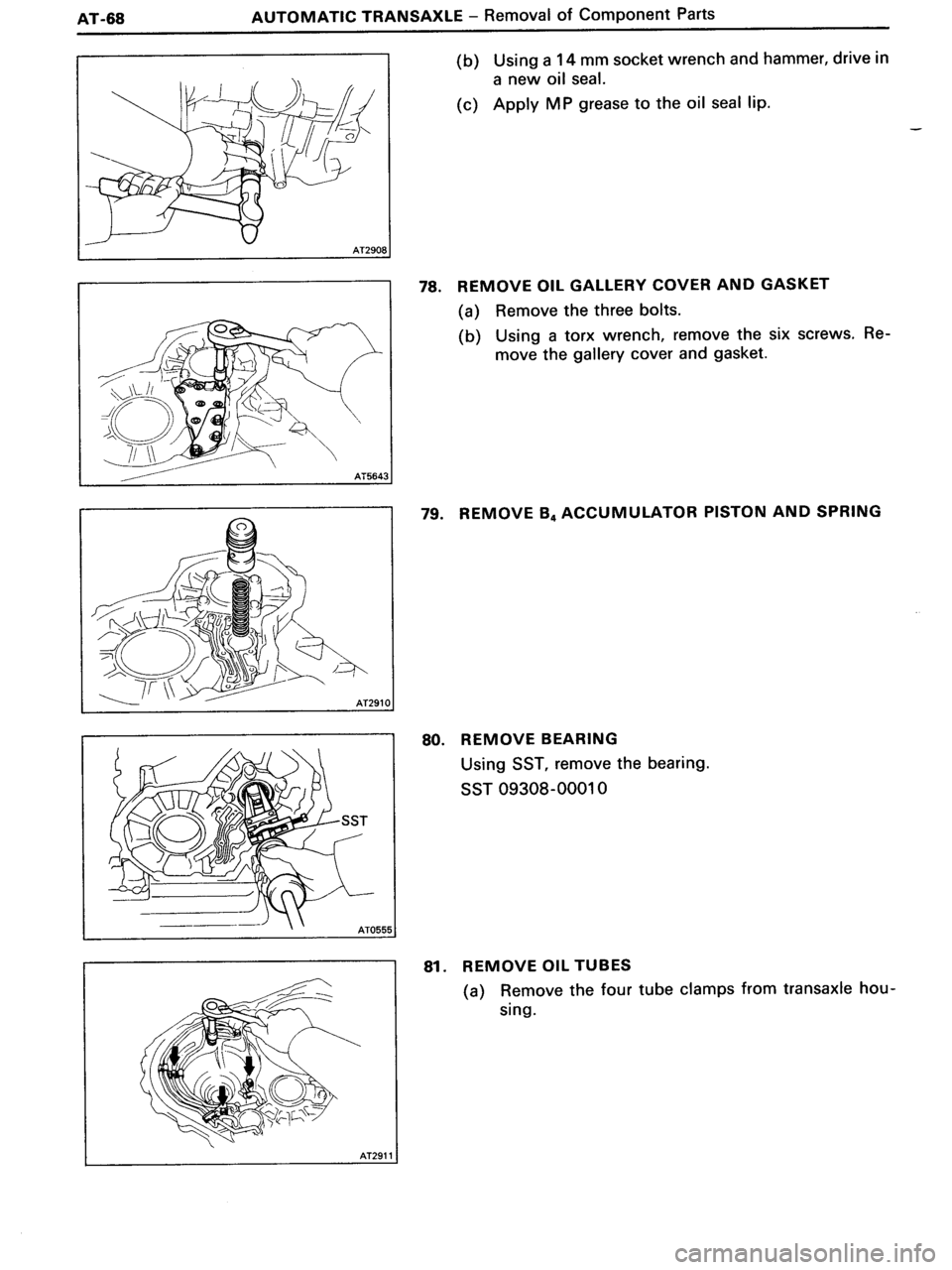 TOYOTA MR-2 1991 Factory Repair Manual TOYOTA MR-2 1991 Factory Repair Manual