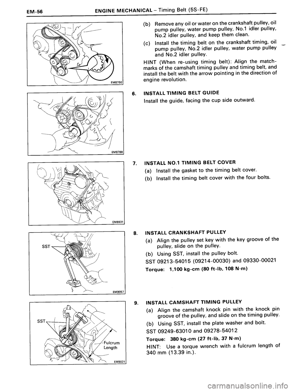 TOYOTA MR-2 1991  Factory Manual Online 