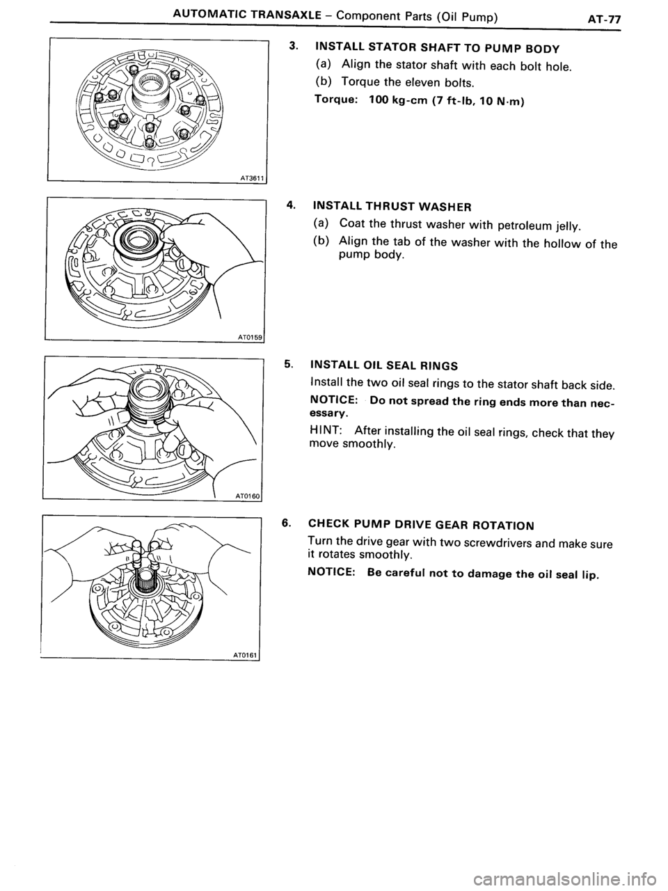 TOYOTA MR-2 1991 Factory Repair Manual TOYOTA MR-2 1991 Factory Repair Manual