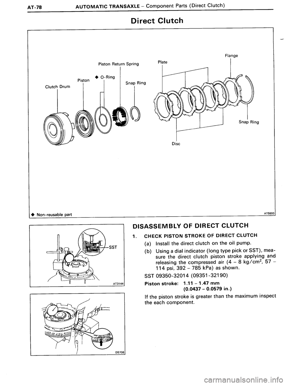 TOYOTA MR-2 1991 Factory Repair Manual TOYOTA MR-2 1991 Factory Repair Manual