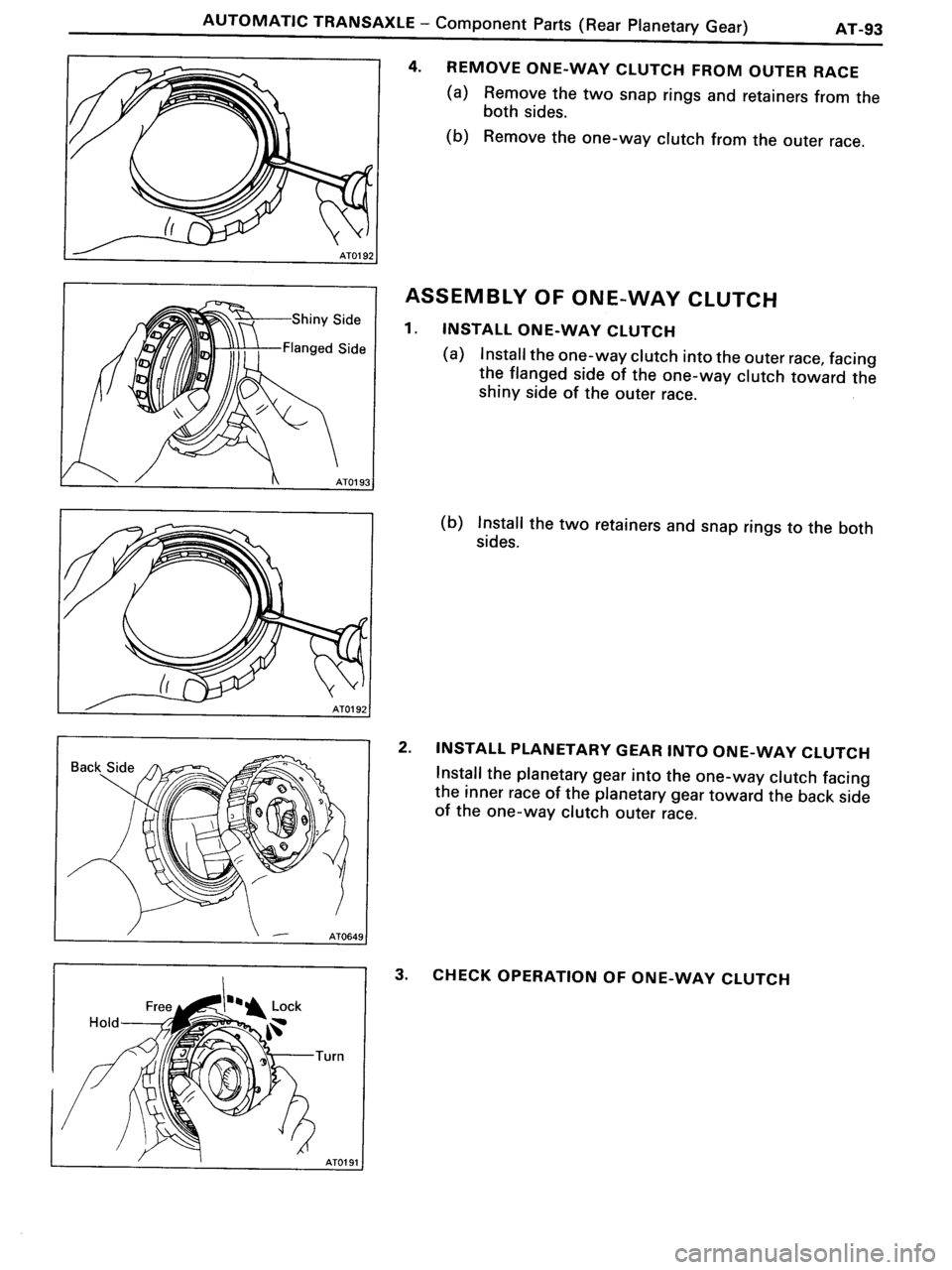 TOYOTA MR-2 1991 Factory Repair Manual TOYOTA MR-2 1991 Factory Repair Manual