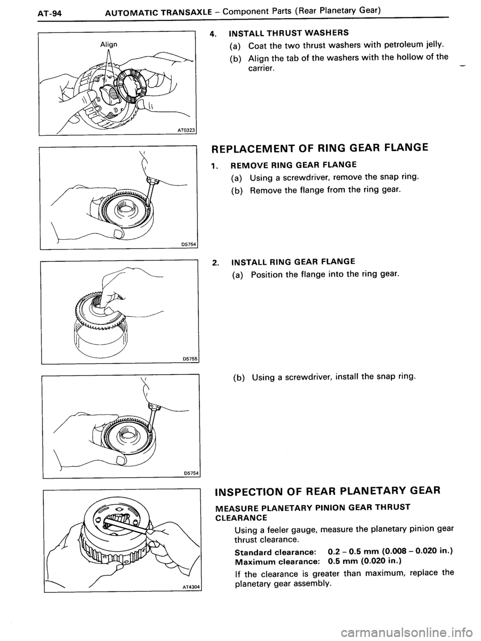TOYOTA MR-2 1991 Factory Repair Manual TOYOTA MR-2 1991 Factory Repair Manual
