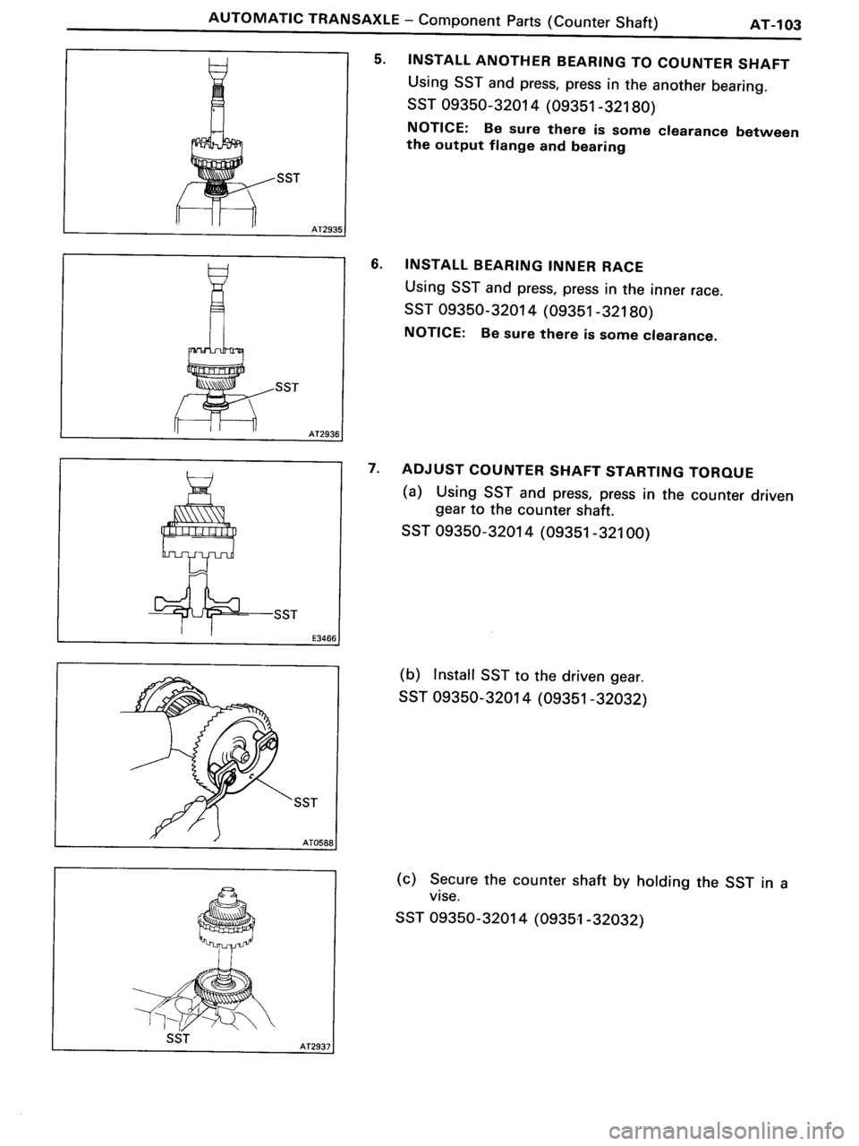 TOYOTA MR-2 1991 Factory Repair Manual TOYOTA MR-2 1991 Factory Repair Manual