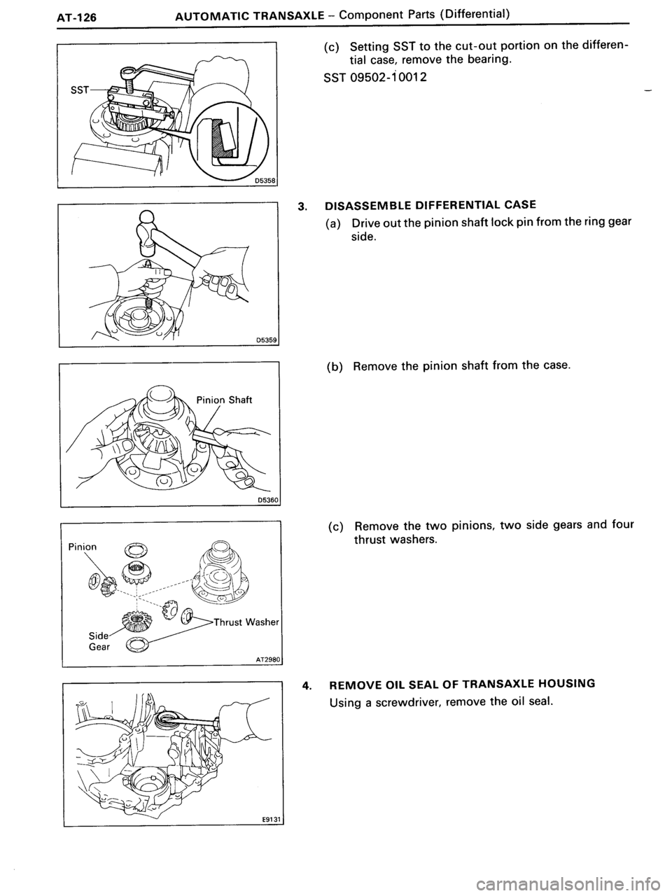 TOYOTA MR-2 1991  Factory Repair Manual 