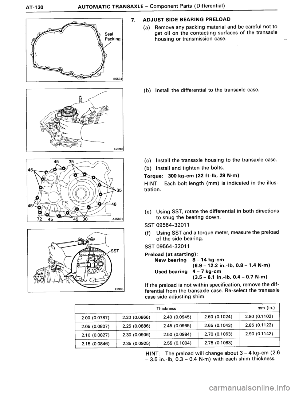 TOYOTA MR-2 1991  Factory Repair Manual 