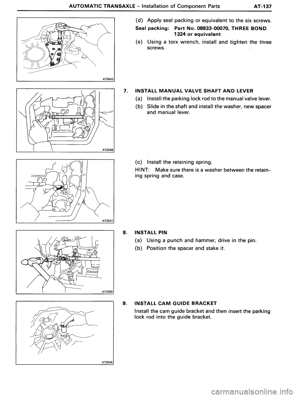 TOYOTA MR-2 1991  Factory Repair Manual 