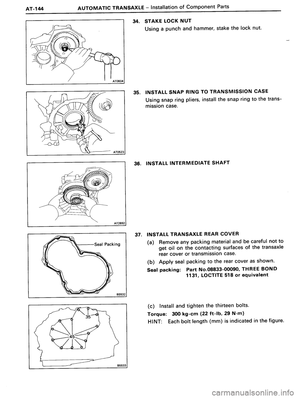 TOYOTA MR-2 1991 Factory Repair Manual TOYOTA MR-2 1991 Factory Repair Manual