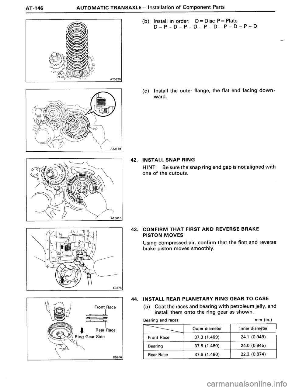 TOYOTA MR-2 1991 Factory Repair Manual TOYOTA MR-2 1991 Factory Repair Manual