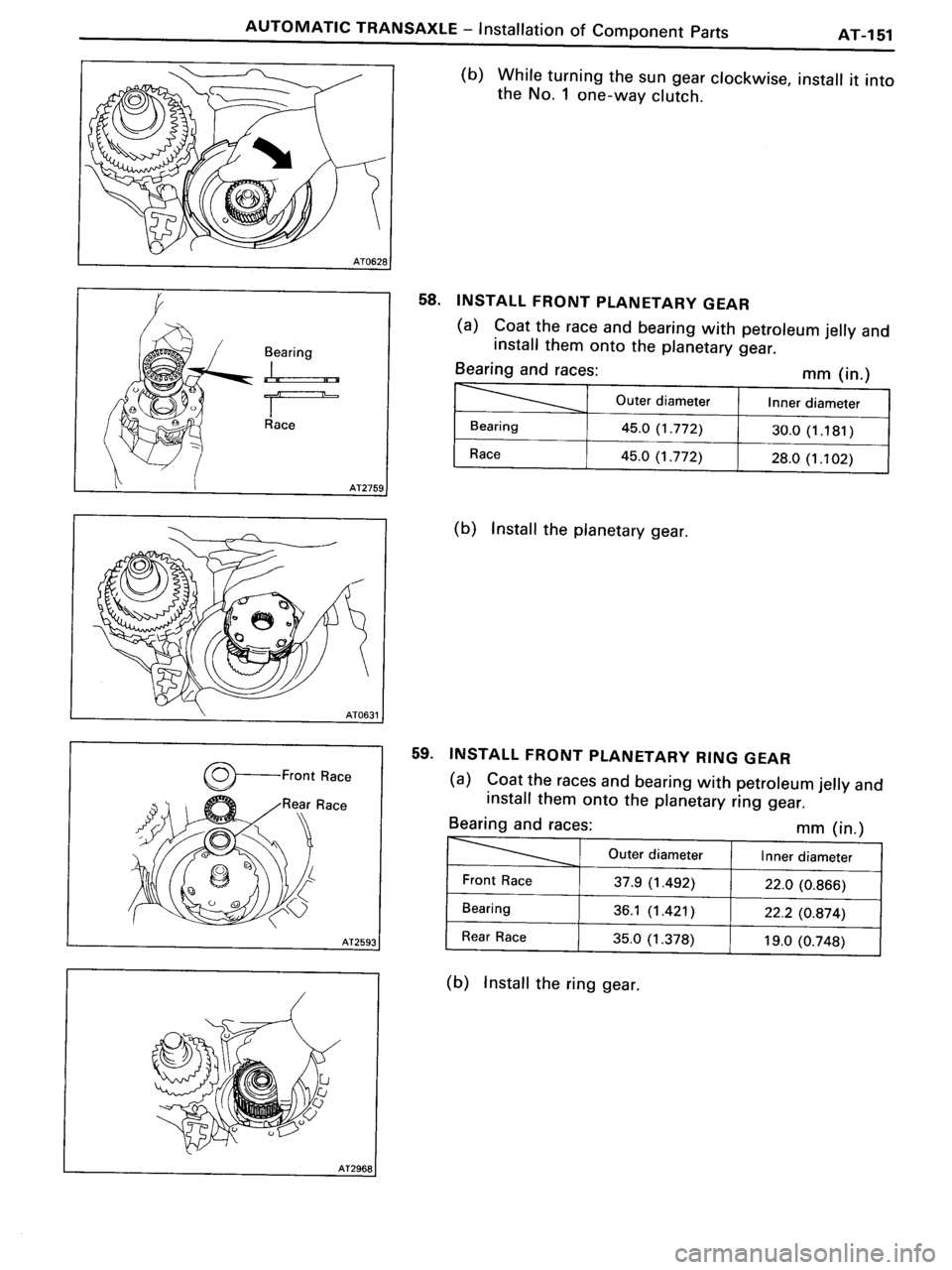 TOYOTA MR-2 1991 Factory Repair Manual TOYOTA MR-2 1991 Factory Repair Manual