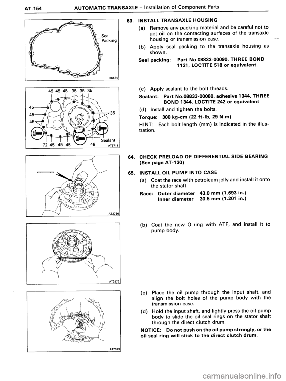 TOYOTA MR-2 1991  Factory Repair Manual 