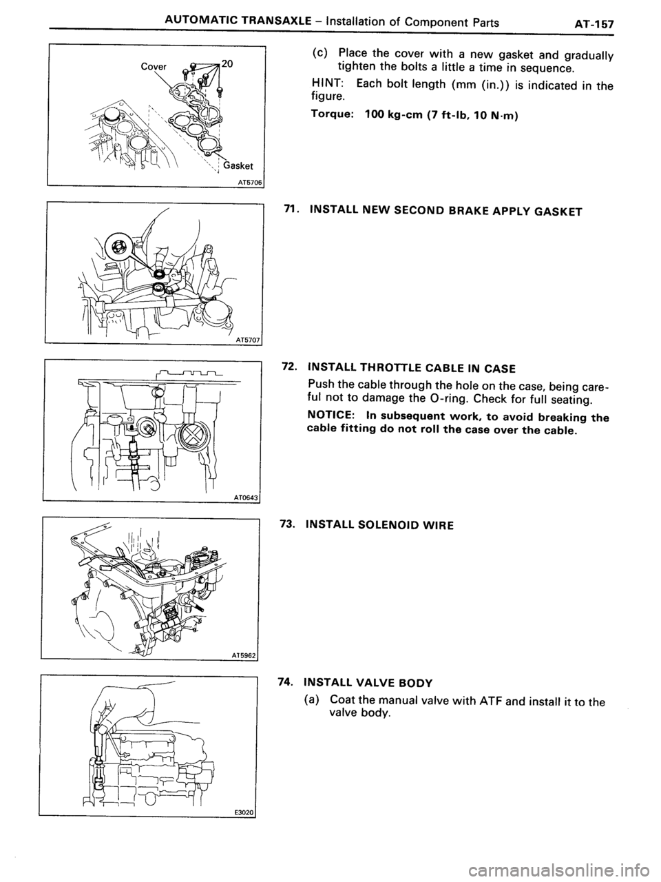 TOYOTA MR-2 1991  Factory Repair Manual 