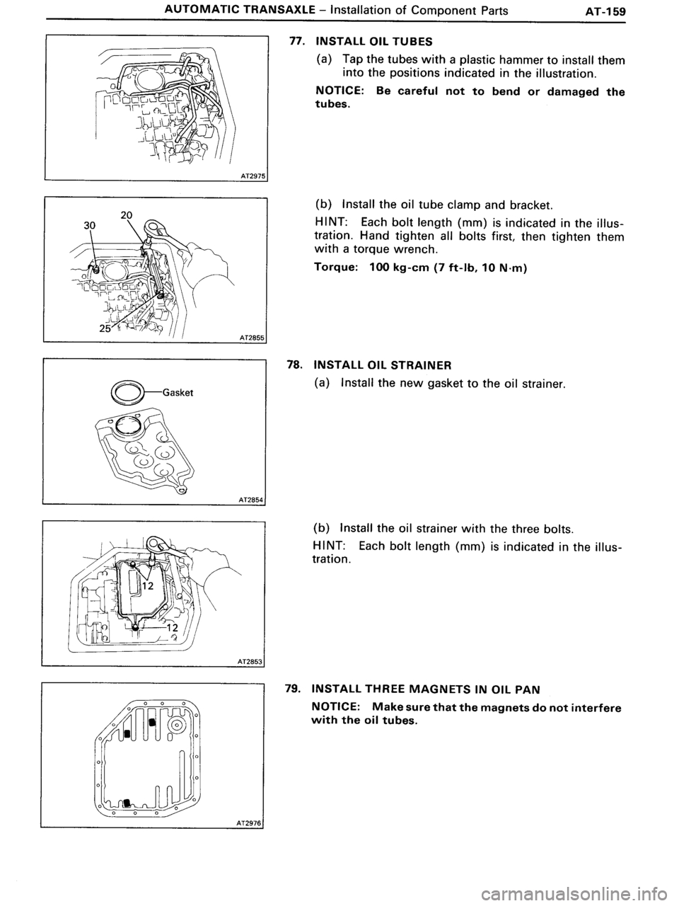 TOYOTA MR-2 1991  Factory Repair Manual 