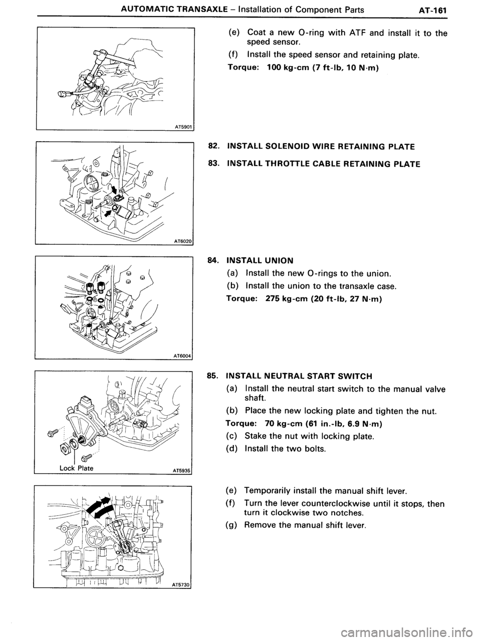 TOYOTA MR-2 1991  Factory Repair Manual 
